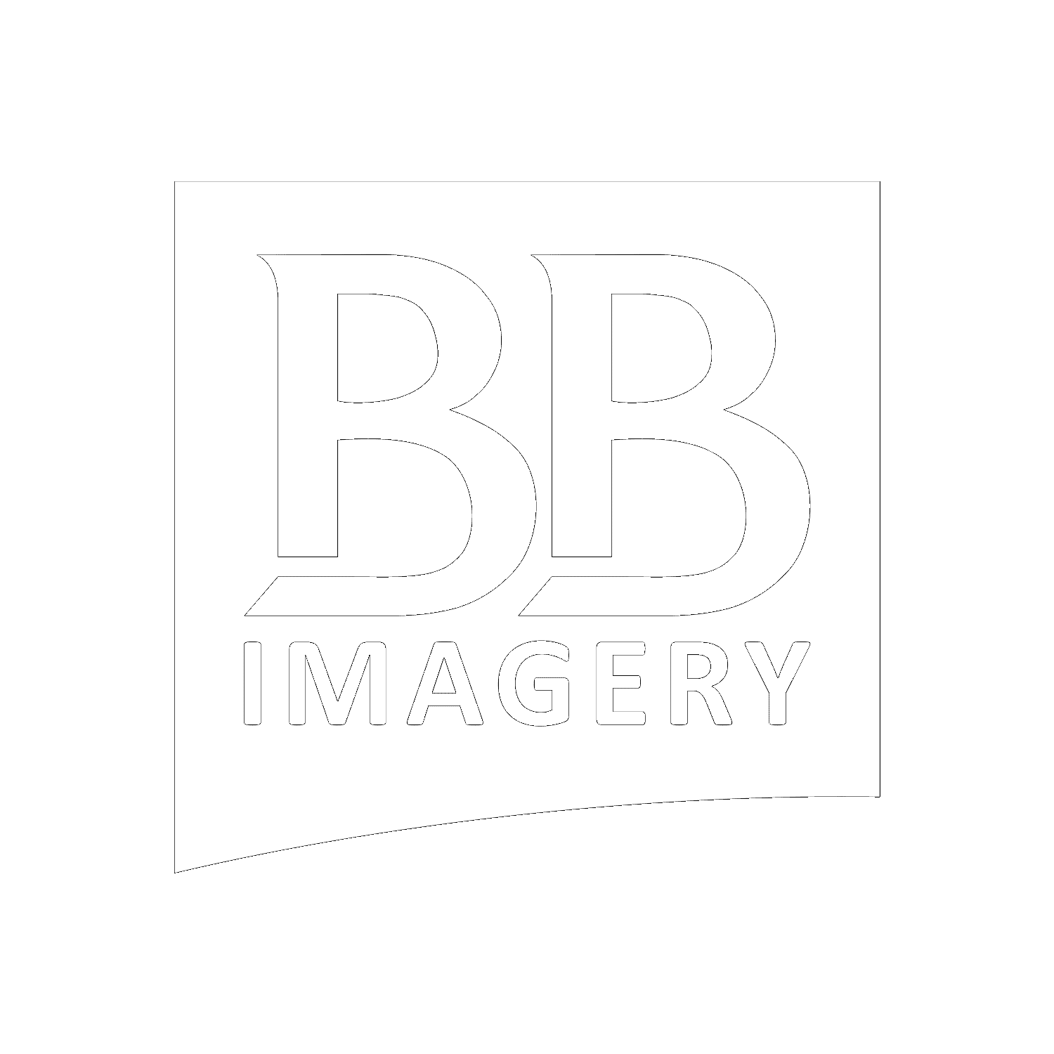 BBImagery Logo Large White on Transparent