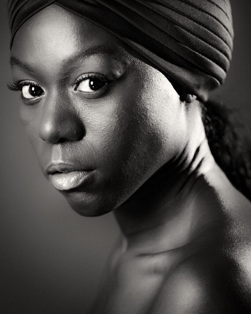 Female, African American, Headwear, Cap, Black and White